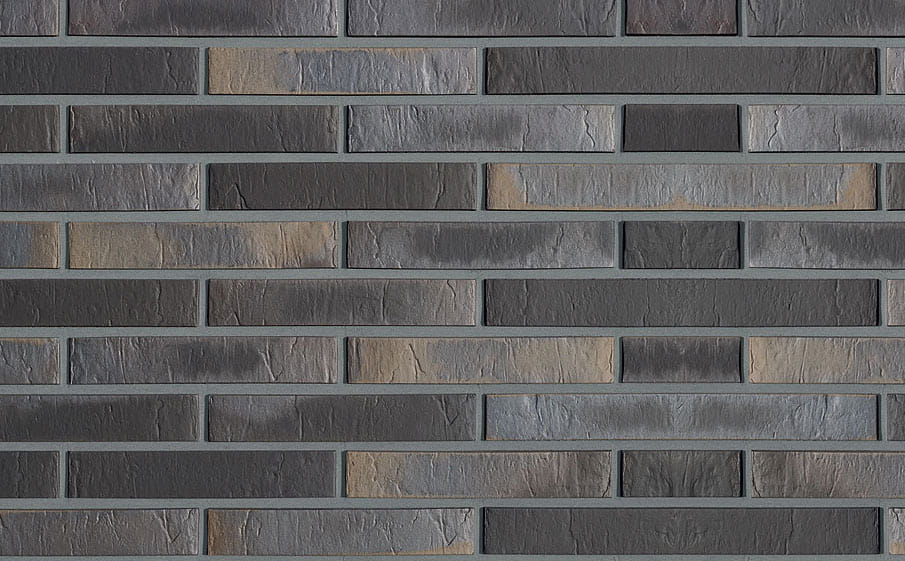 Клинкерный кирпич Roben Chelsea basalt-bunt, пустотелый, 210*100*52 мм